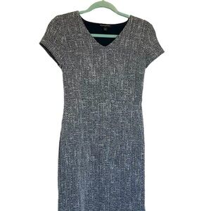 Banana Republic Dress Womens Size Petite 00P Short Sleeve V Neck Fitting Dress
